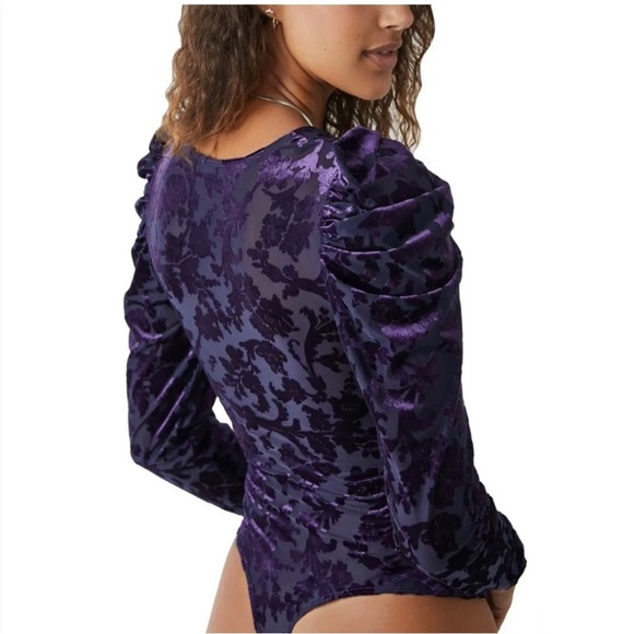 Free People Magic Hour Bodysuit Large Purple NWT MSRP $98 - Picture 3 of 6